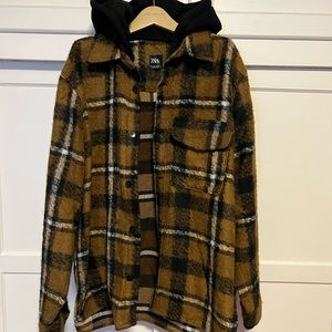 Zara Plaid Shacket with Hood